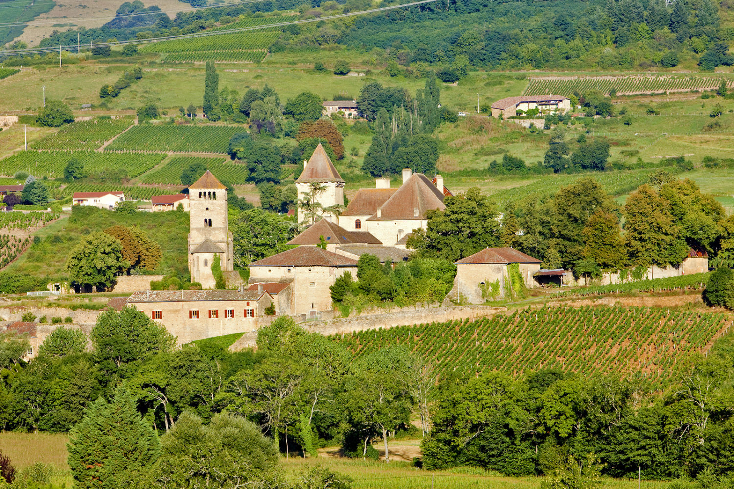 Chateau de Pierreclos in Burgundy in France