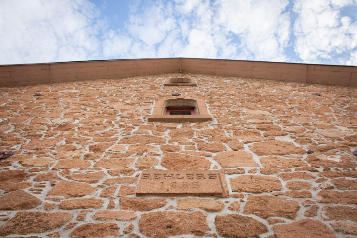 The stone barn at Ehlers Estate. Notice the name stone for B.Ehlers. ©Kevin Day / Opening a Bottle