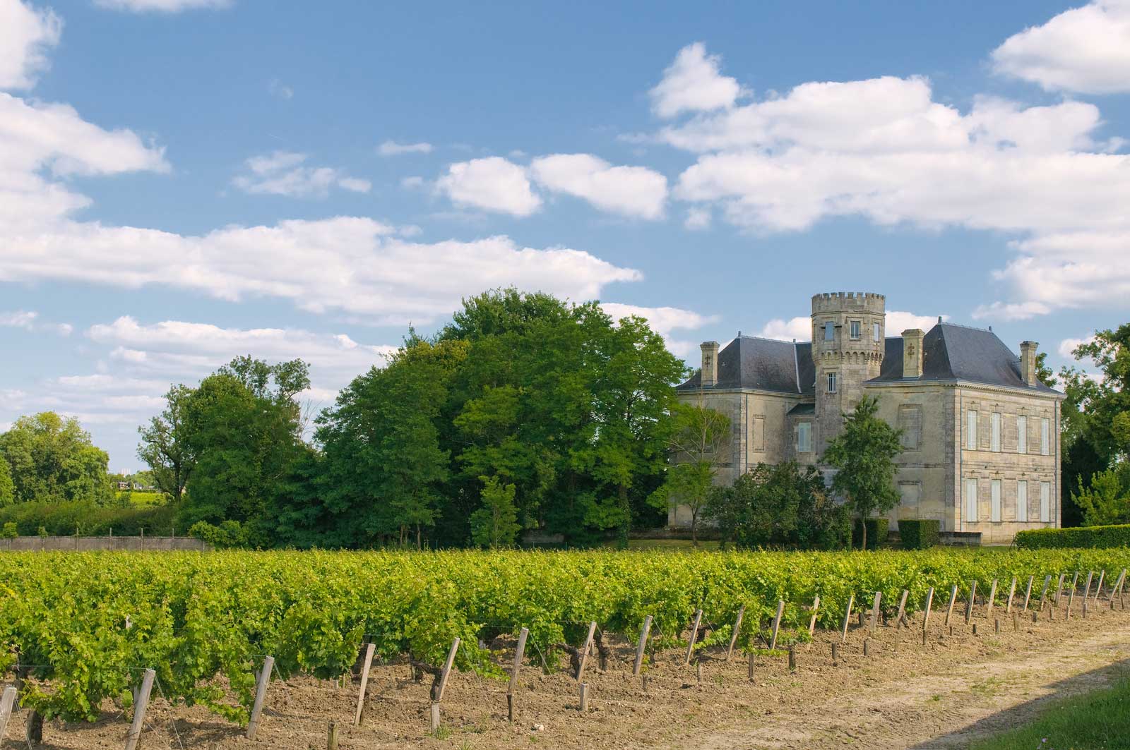 The seeds of the New World outlook on wine can be seen in Bordeaux's estates, such as this one in Margaux