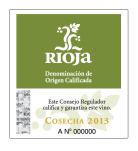 Rioja Cosecha DOC tag label