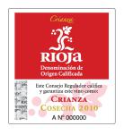 Rioja Crianza DOC tag label