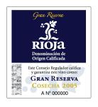 Rioja Gran Reserva DOC tag label