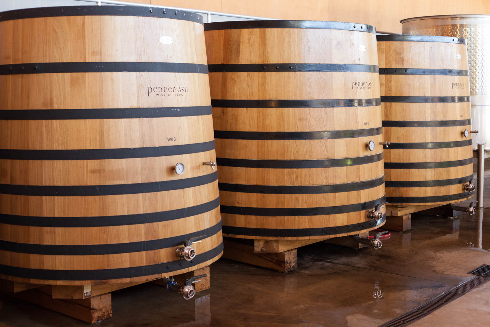 Penner-Ash Wine Cellars, Winery, oak casks, oak tanks, Oregon