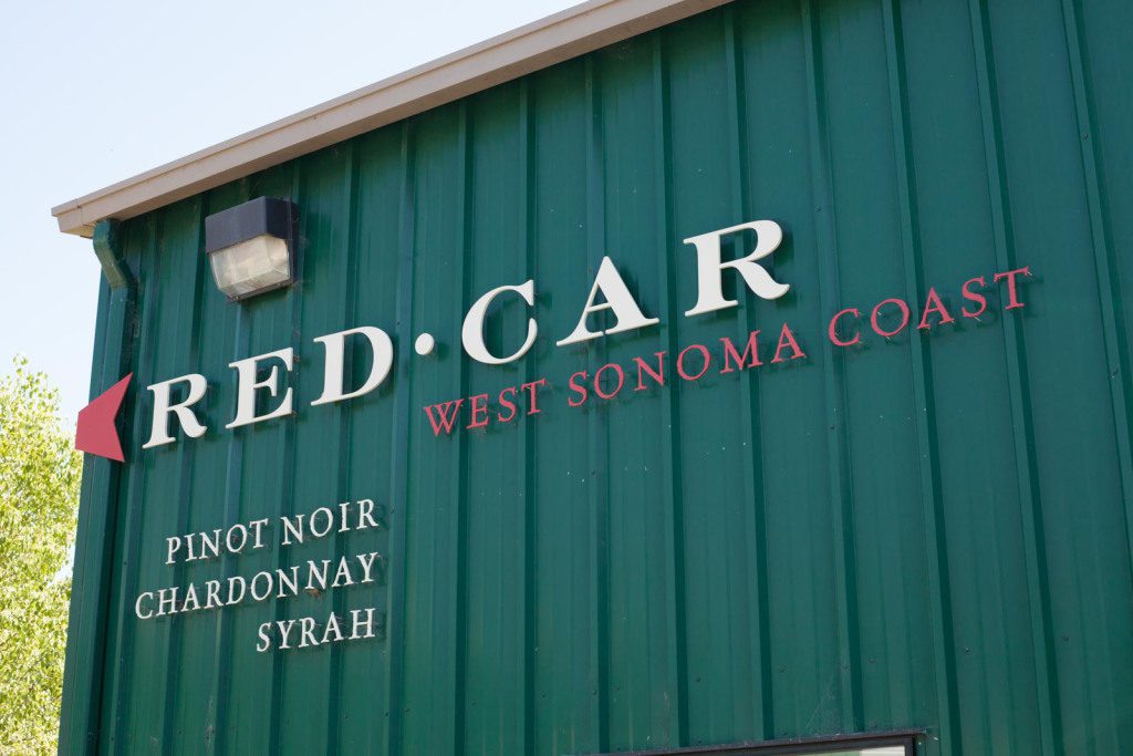 The entrance to the Red Car Wines tasting room. ©Kevin Day / Opening a Bottle