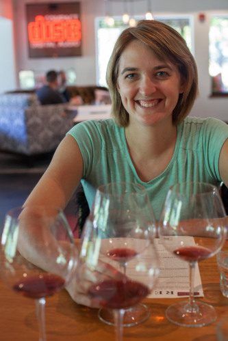 Hailey sampling Red Car's Pinot Noir. ©Kevin Day / Opening a Bottle