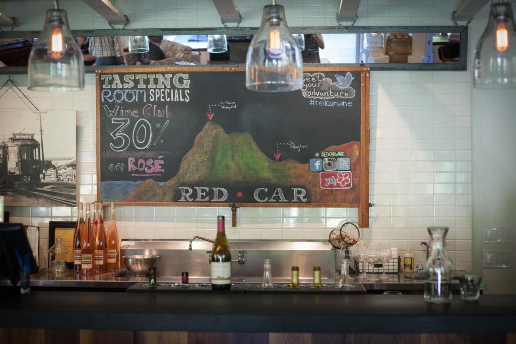 The tasting room for Red Car Wines. ©Kevin Day / Opening a Bottle