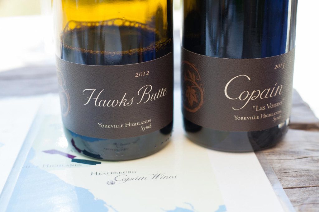 Copain's Hawks Butte Syrah and Les Voisin Pinot Noir. ©Kevin Day / Opening a Bottle