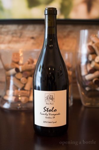 2014 Stolo Family Winery Estate Syrah ©Kevin Day/Opening a Bottle