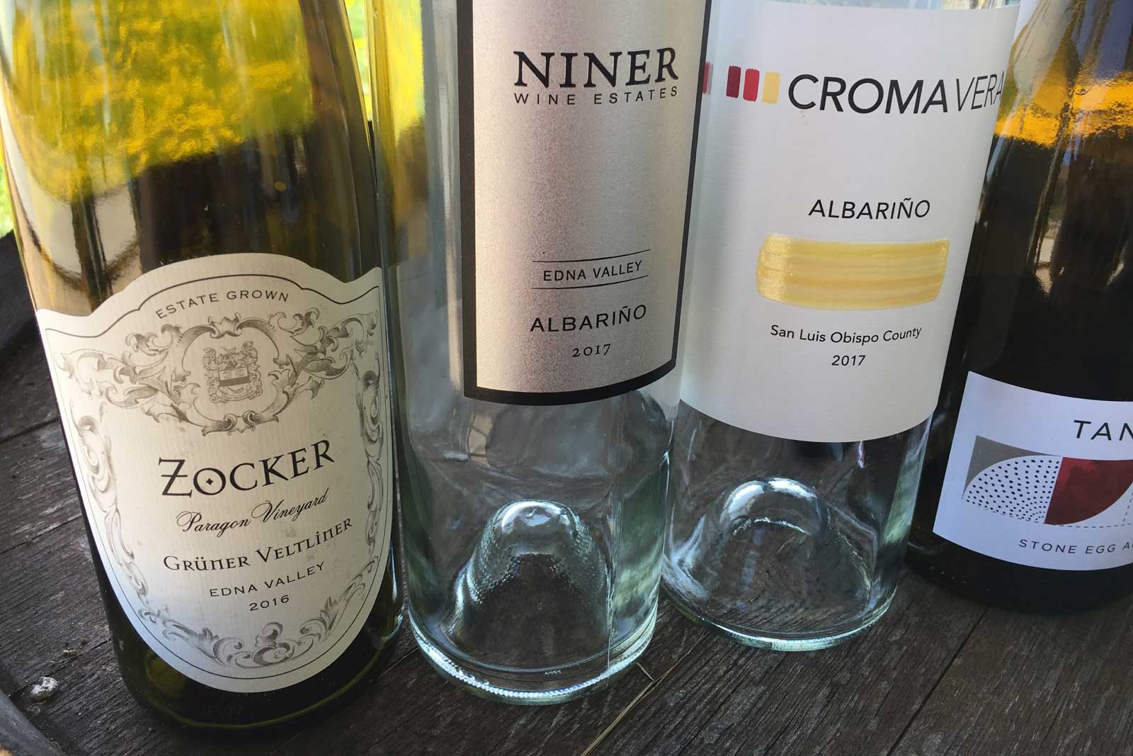 A few more of the aromatic white wines I sampled in April, including Mindy Oliver's Croma Vera Albariño. ©Kevin Day/Opening a Bottle