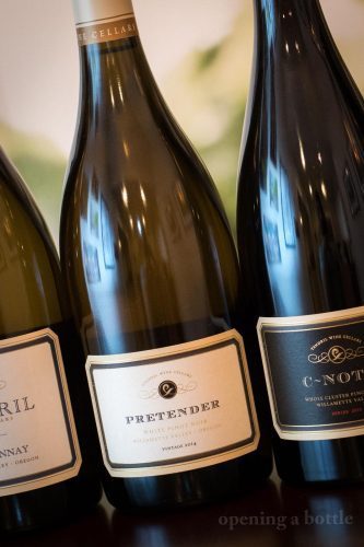 Tendril Wine Cellars "Pretender" White Pinot Noir ©Kevin Day/Opening a Bottle