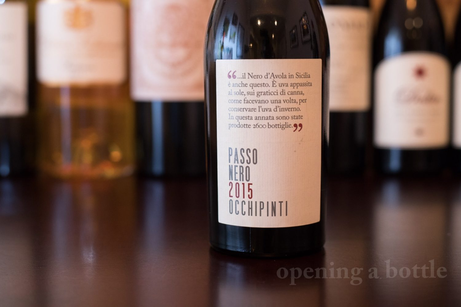 2015 Arianna Occhipinti Passo Nero ©Kevin Day/Opening a Bottle