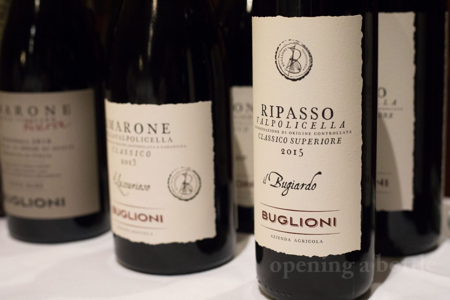 The wines of Azienda Agricola Buglioni, Valpolicella, Italy. ©Kevin Day/Opening a Bottle