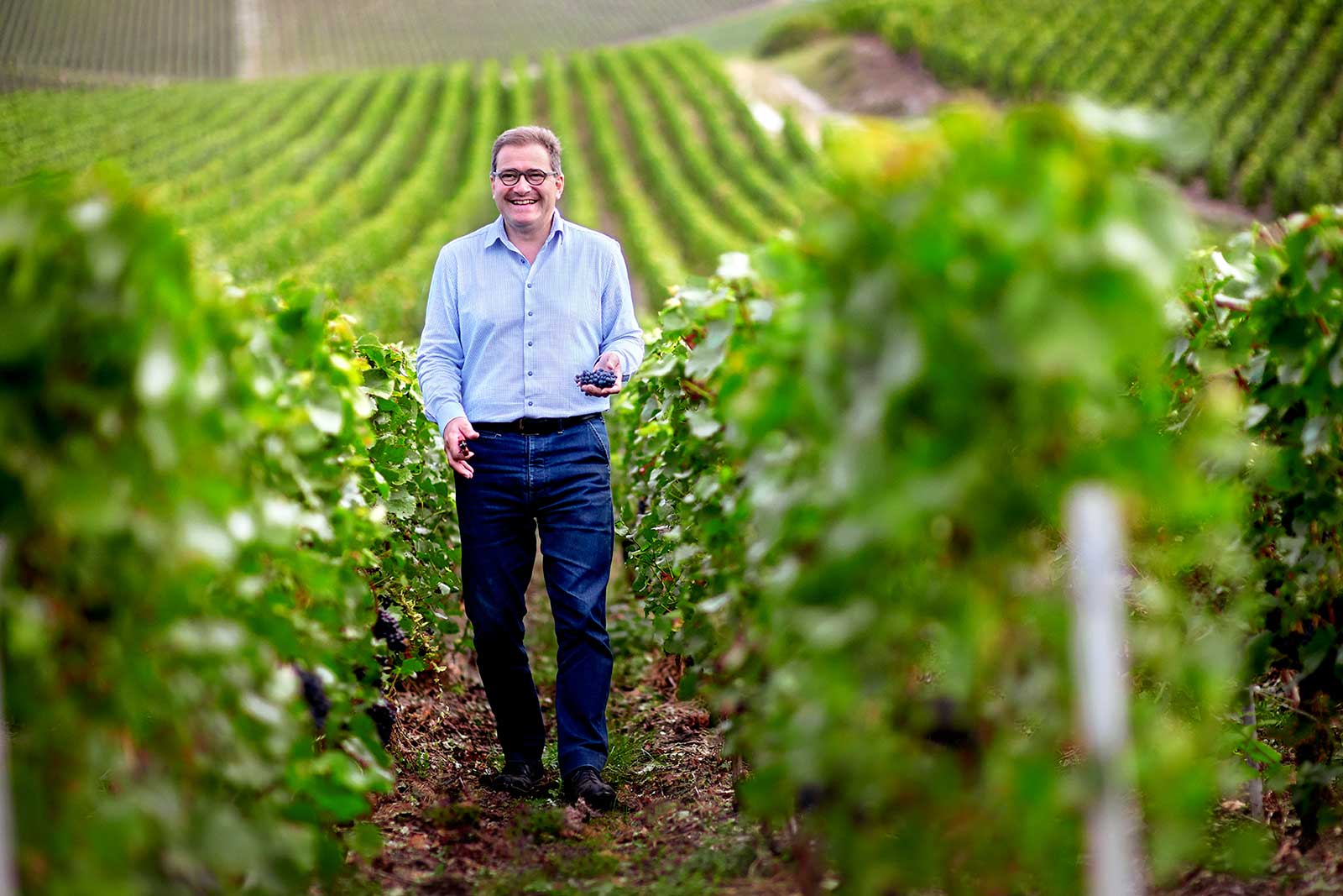 Winemaker Cyril Brun of Charles Heidsieck. ©Charles Heidsieck