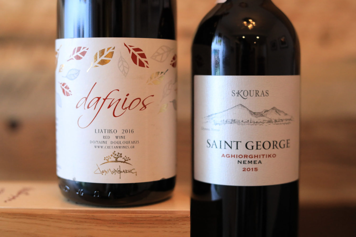 2016 Domaine Douloufakis "Dafnios" Liatiko and 2015 Skouras "Saint George" Aghiorghitiko ©Kevin Day/Opening a Bottle