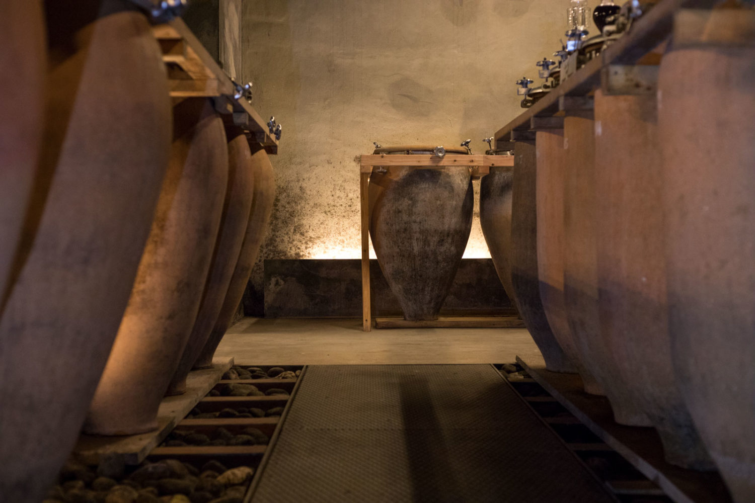 In the cellar at Foradori. ©Kevin Day/Opening a Bottle