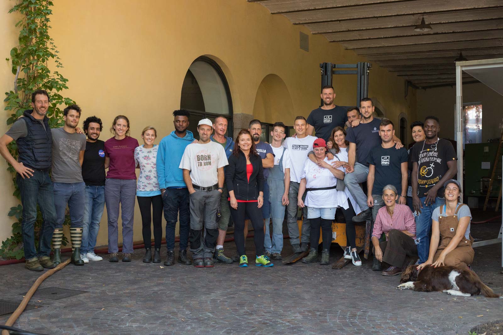 The 2019 harvest crew and staff at Foradori — taken in early September. ©Kevin Day/Opening a Bottle