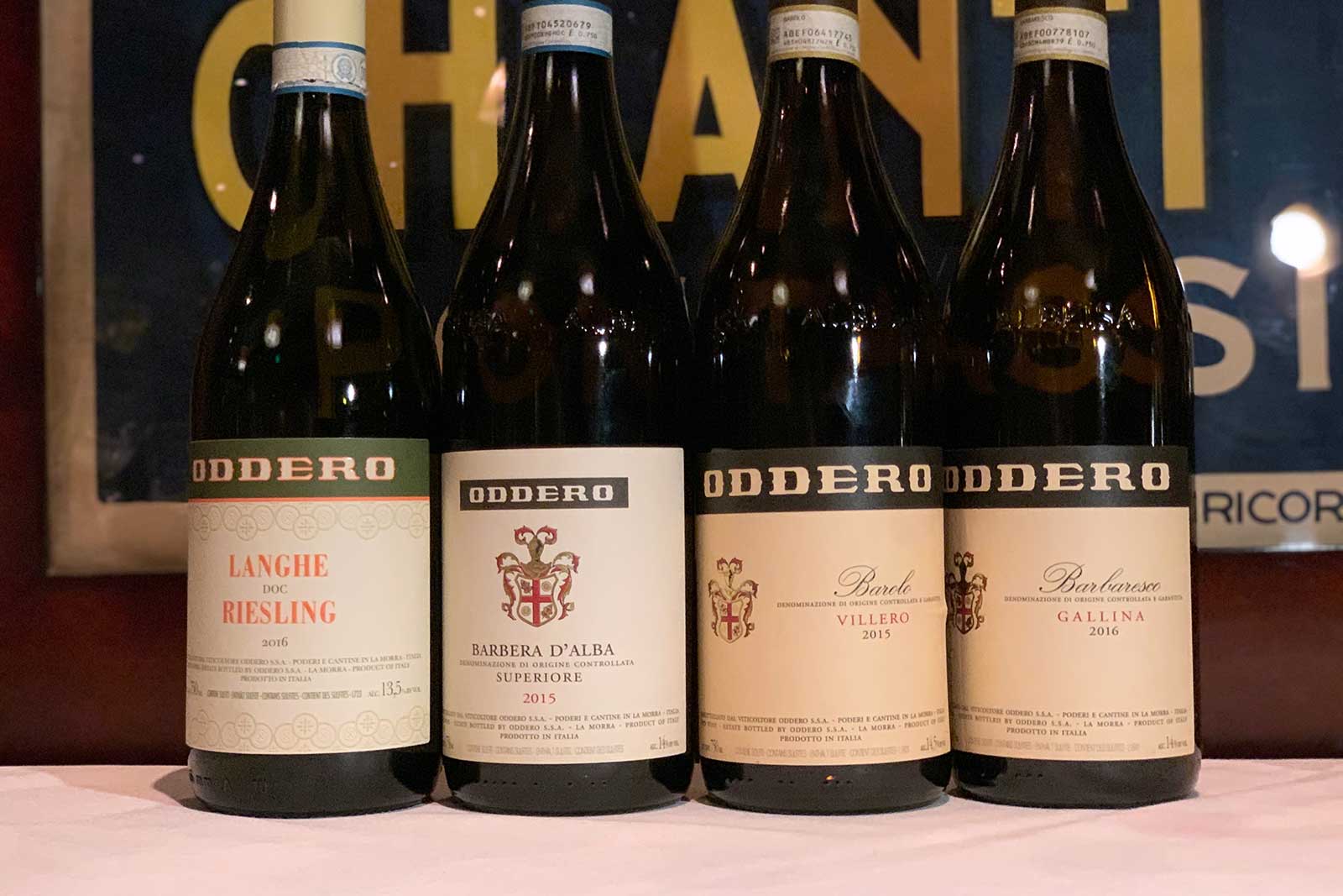 The wines of Oddero of La Morra, Italy. ©Kevin Day/Opening a Bottle