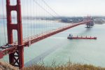 A freighter exits the San Francisco Bay. ©Kevin Day/Opening a Bottle