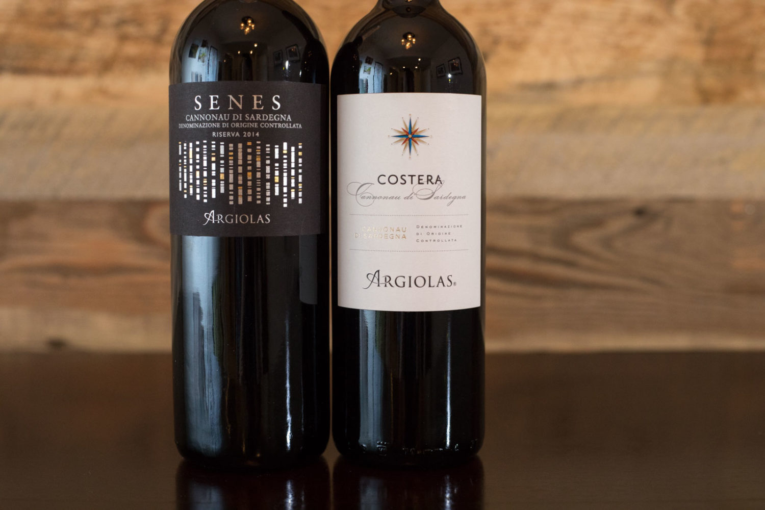Two Cannonau di Sardegna from Argiolas. The "Senes" Riserva (left) is reviewed below. ©Kevin Day/Opening a Bottle