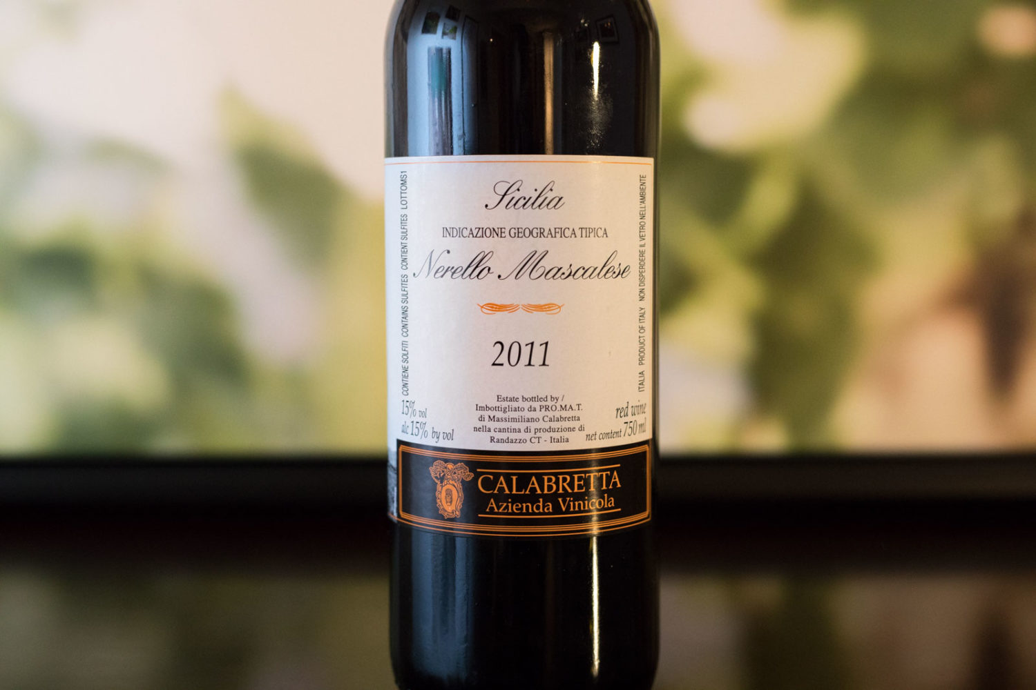 2011 Calabretta "Vigne Vecchie" Nerello Mascalese Terre Siciliane ©Kevin Day/Opening a Bottle