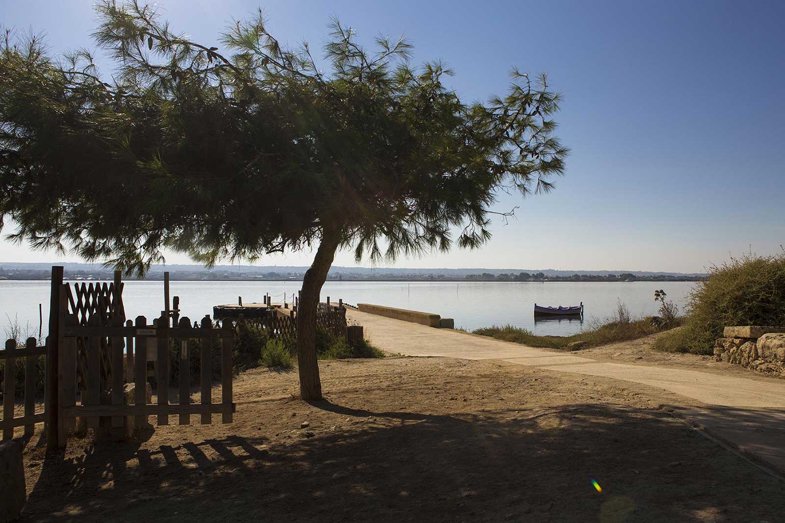 Arrival at Mozia Island in the lagoon north of Marsala, Sicily. ©Tasca d'Almerita