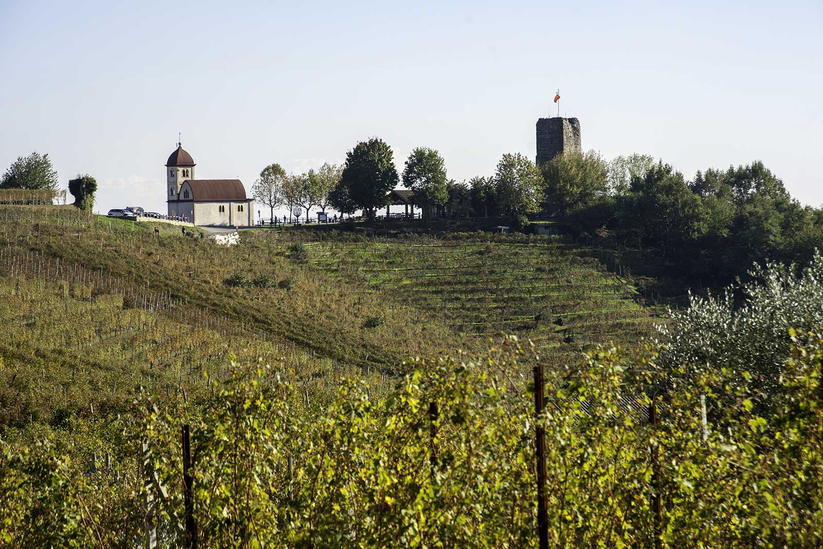 Torre delle Castelle (Tower Castle) is the icon of Gattinara, crowing the hill of many of the DOCG's top crus. (Stock photo)