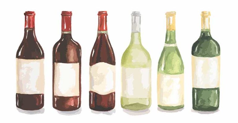 About Opening a Bottle: Wine Bottles Illustration