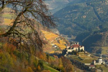 Autumn view over the Valle Isarco in Alto Adige, Italy