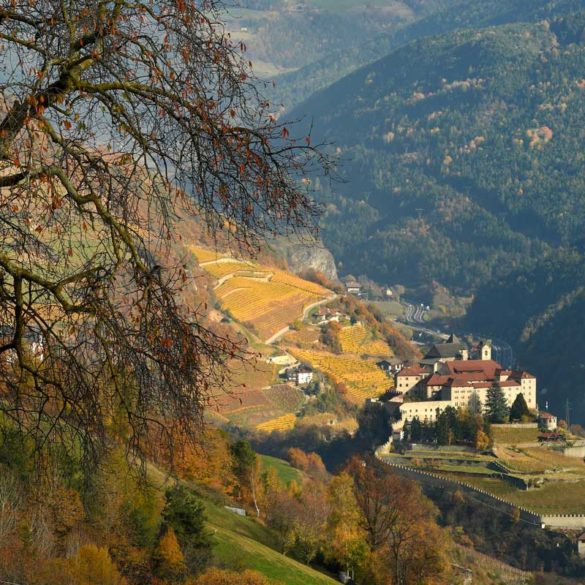 Autumn view over the Valle Isarco in Alto Adige, Italy