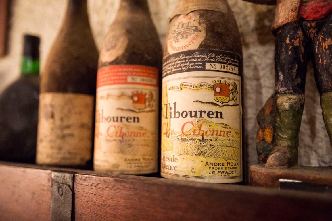 Old bottles of Clos Cibonne.