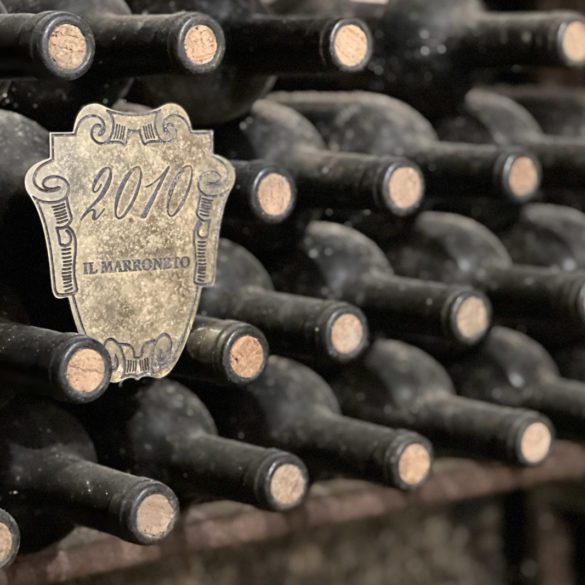 Wine bottles in the cellar of Il Marroneto. ©Kevin Day/Opening a Bottle