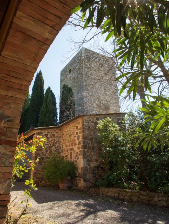 Castello di Argiano rises over the wine estate Sesti. ©Kevin Day/Opening a Bottle