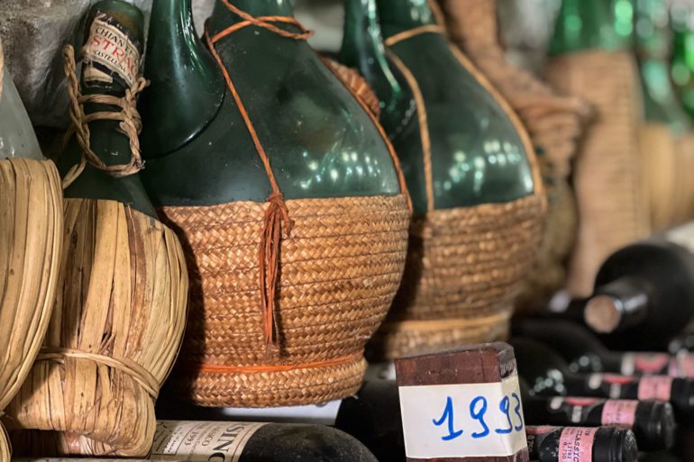 Wicker-covered fiasco bottles are a thing of the past in Chianti Classico. ©Kevin Day/Opening a Bottle