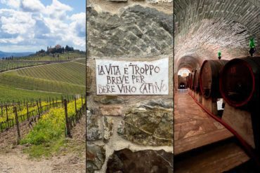 Photo collage of scenes from Chianti Classico wine country. ©Kevin Day/Opening a Bottle