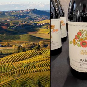 View from Serralunga d'Alba plus Vietti 2018 Lazzarito Barolo