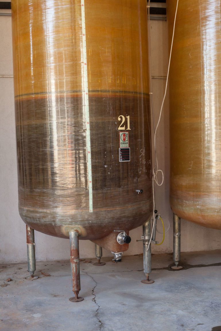 A fermentation vessel at Château Gassier. ©Kevin Day/Opening a Bottle