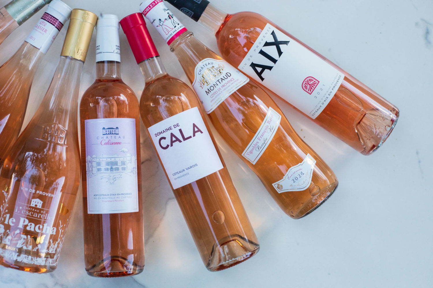 Provence Rosé wines arranged on a table ©Kevin Day/Opening a Bottle