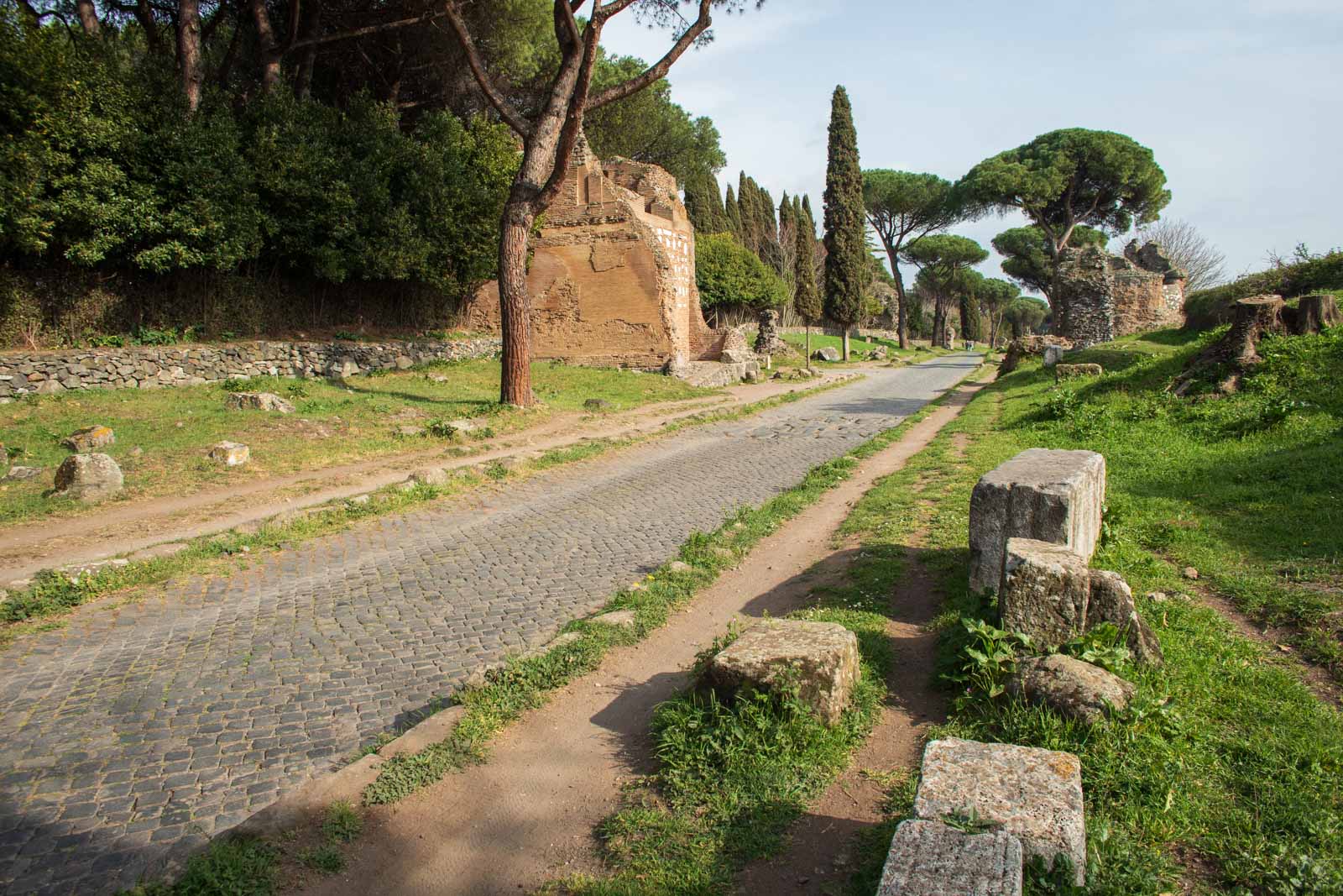 Appia Antica southeast of Rome. ©Kevin Day/Opening a Bottle