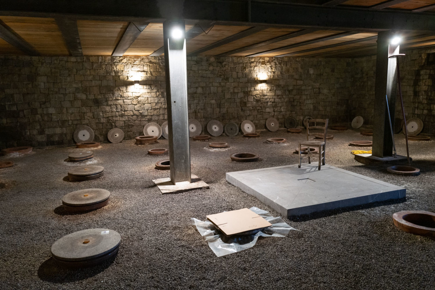 Il Posto delle Anfore (the Amphora Place) inside the winery at Gravner. ©Kevin Day/Opening a Bottle