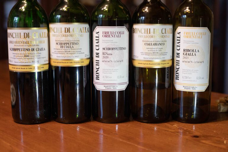 The wines of Ronchi di Cialla. ©Kevin Day/Opening a Bottle