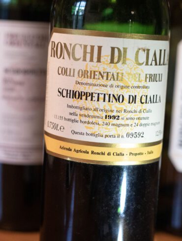 A bottle of 1992 Schioppettino di Cialla from Ronchi di Cialla. ©Kevin Day/Opening a Bottle
