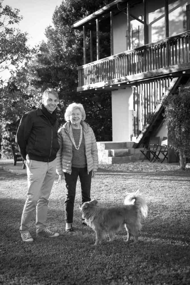 Winemaker Ivan Rapuzzi with his mother, Dina, of the Ronchi di Cialla winery of Friuli, Italy.