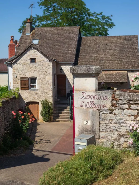 Domaine de Villaine's exterior in Bouzeron, France.