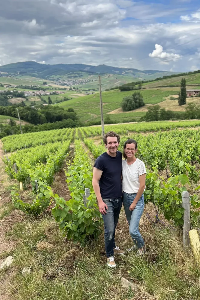 Domaine Valma business manager Stéphane Mathieu and winemaker Valentine Mathieu.