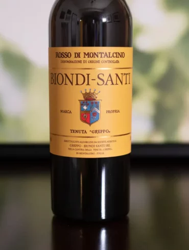 Biondi-Santi's 2020 Rosso di Montalcino wine label