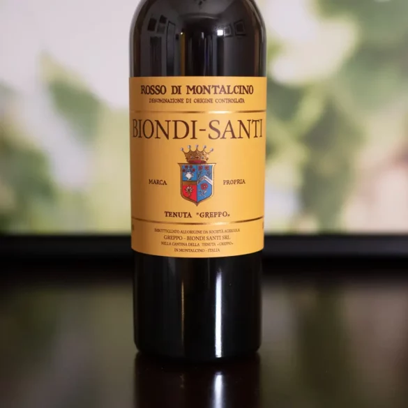 Biondi-Santi's 2020 Rosso di Montalcino wine label