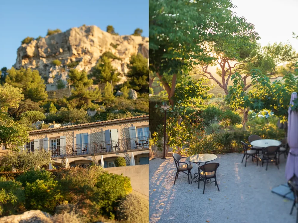 Sunrise at Mas l'Aigret hotel in Les Baux-de-Provence, France