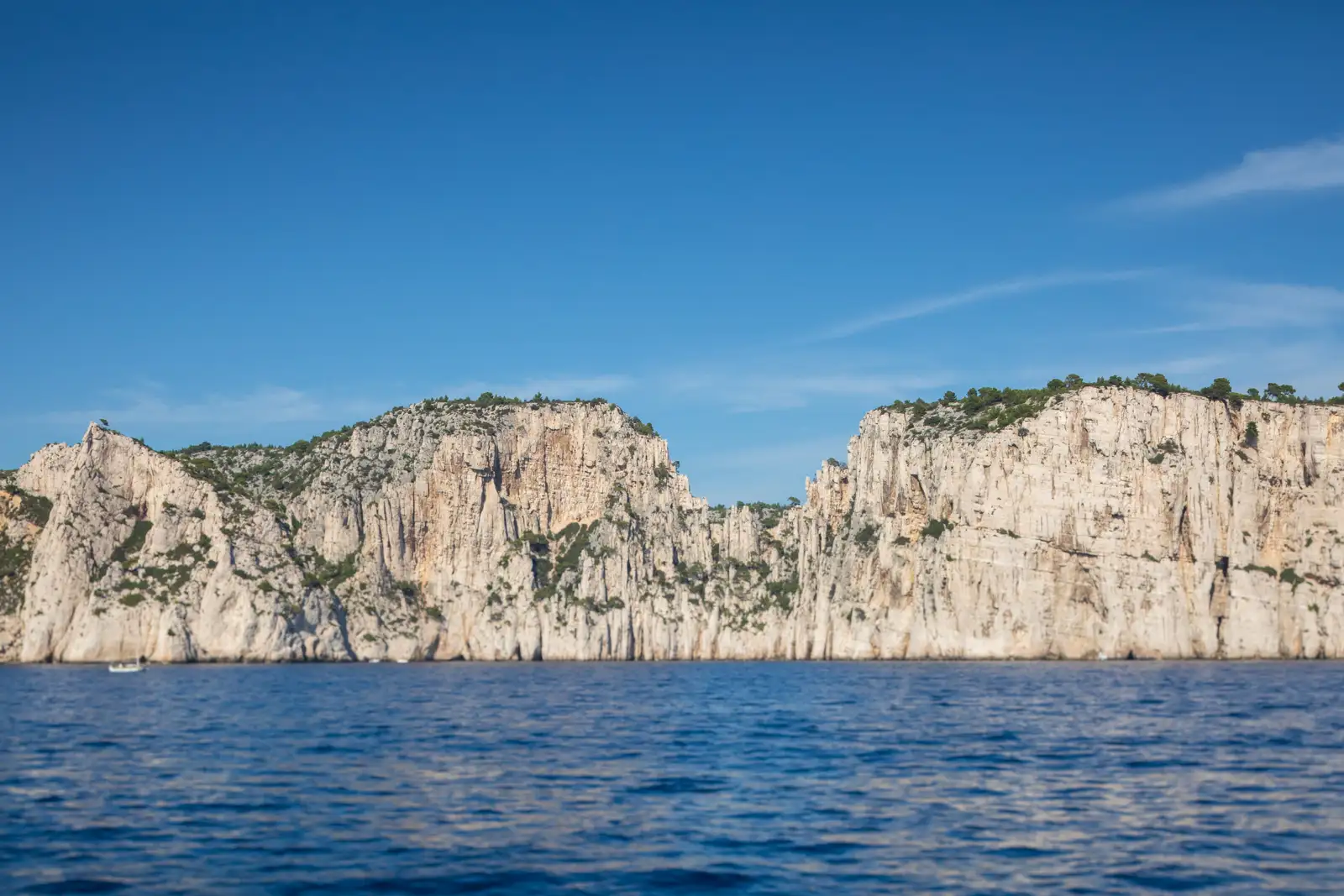 The coastline of Calanques National Park near Cassis