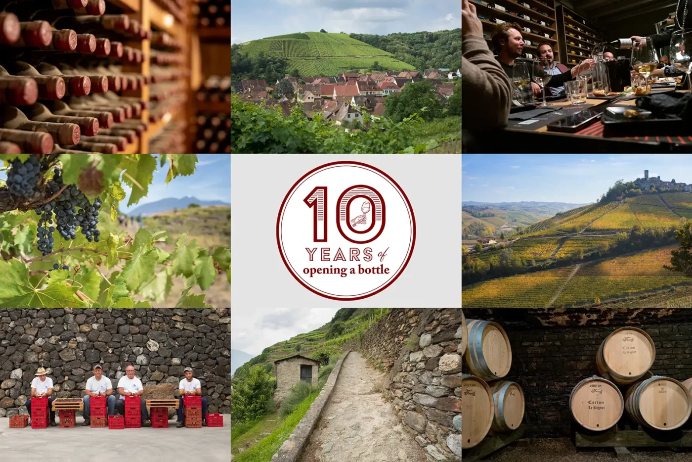 Images from Opening a Bottle over 10 years of the wine magazine's existence