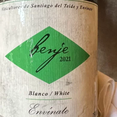 Bottle of Envinate 2021 "Benje" Bianco from the Canary Islands, Spain